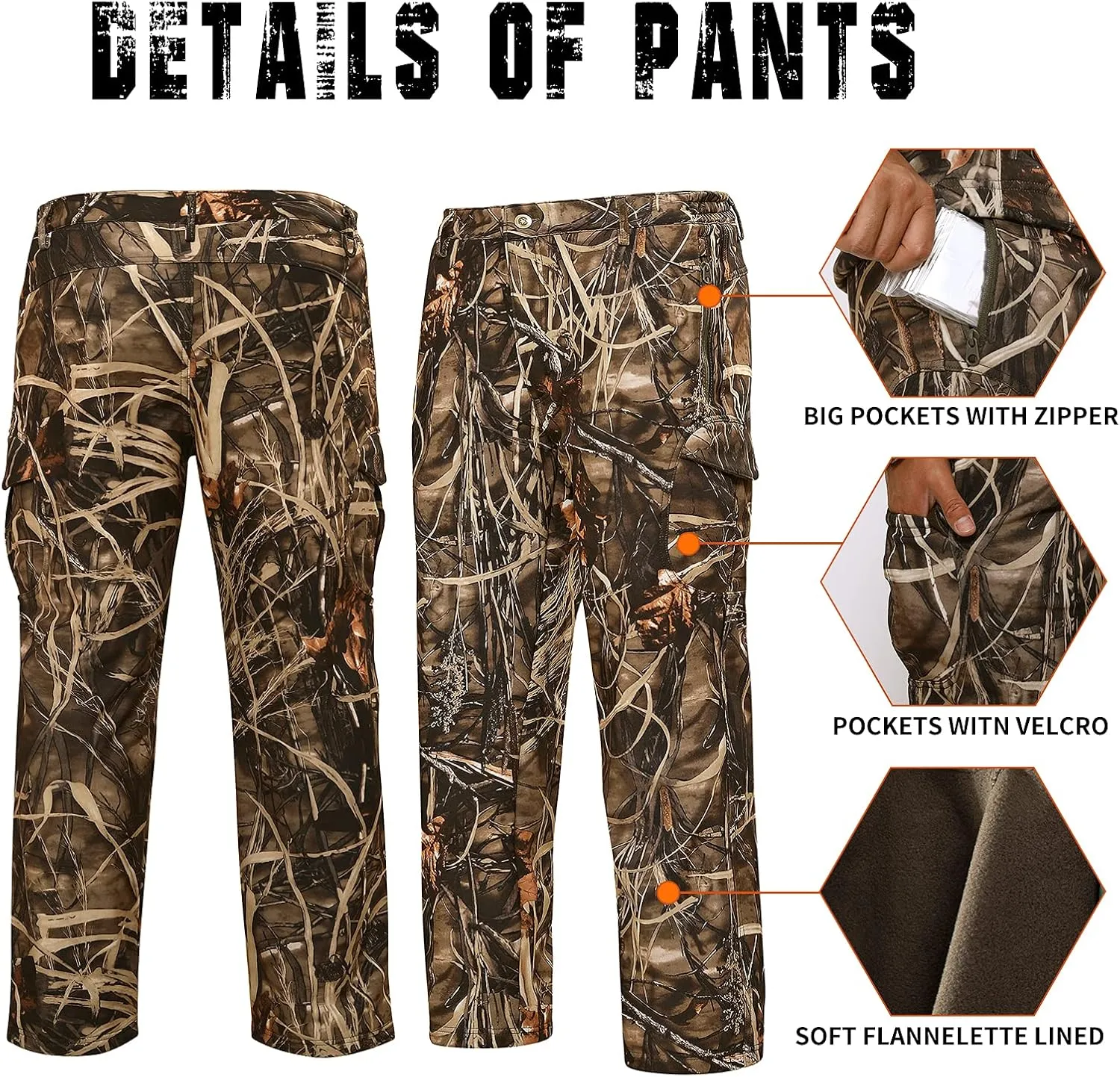 Quiet Hunting Clothes Suit Clothing Gear Camouflage Hoodie Jacket Pants