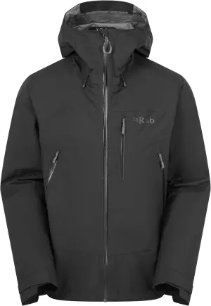 Rab Men's Downpour Mountain Jacket - Lightweight Waterproof Hooded Coat for Hiking & Trekking