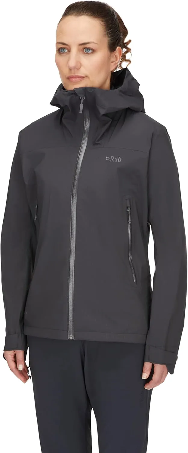 Rab Women's Downpour Light Jacket - Lightweight Waterproof Hooded Coat for Hiking & Trekking