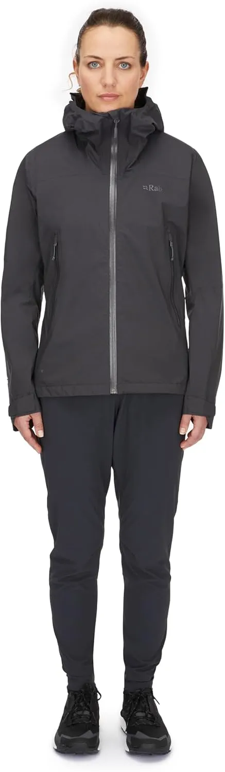 Rab Women's Downpour Light Jacket - Lightweight Waterproof Hooded Coat for Hiking & Trekking