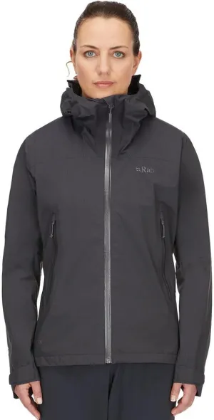 Rab Women's Downpour Light Jacket - Lightweight Waterproof Hooded Coat for Hiking & Trekking
