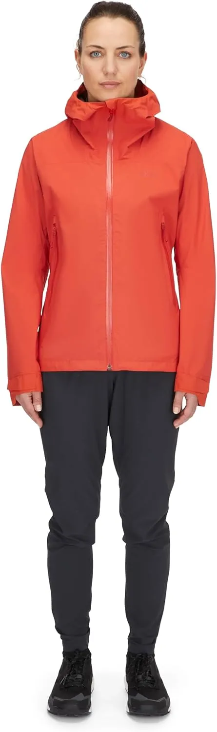Rab Women's Downpour Light Jacket - Lightweight Waterproof Hooded Coat for Hiking & Trekking