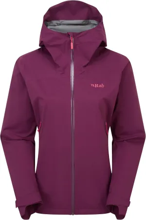 Rab Women's Downpour Light Jacket - Lightweight Waterproof Hooded Coat for Hiking & Trekking
