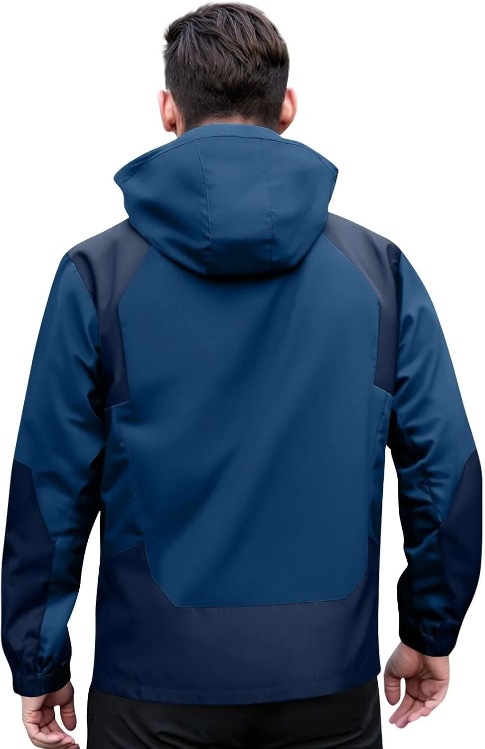 Rain Jacket Men Light Waterproof Rain Coats Ponchos Sun Protective Outdoor Jacket with Hooded