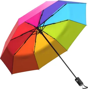 Rain-Mate Windproof Compact Umbrellas for Rain - Portable Folding Travel Umbrella - Auto Open & Close Button