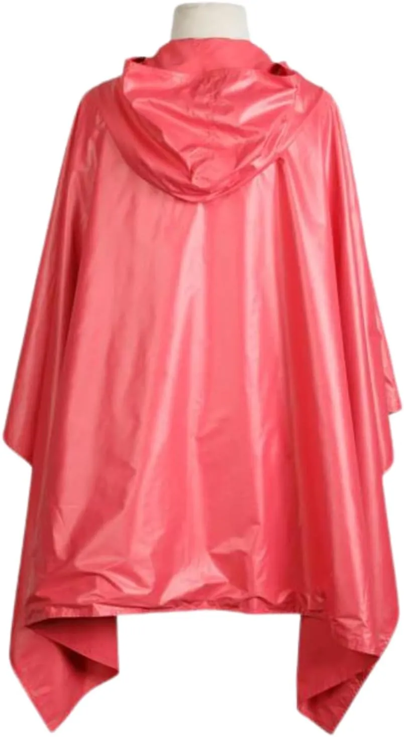 Rain Poncho Jacket Waterproof Rain Cape | One-Size Reversible Rainproof Lightweight & Fast-Drying | Hooded Wrap