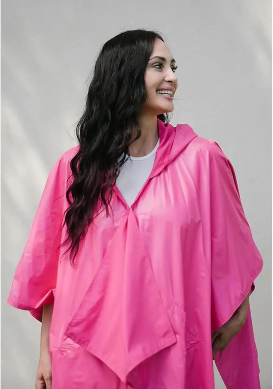Rain Poncho Jacket Waterproof Rain Cape | One-Size Reversible Rainproof Lightweight & Fast-Drying | Hooded Wrap