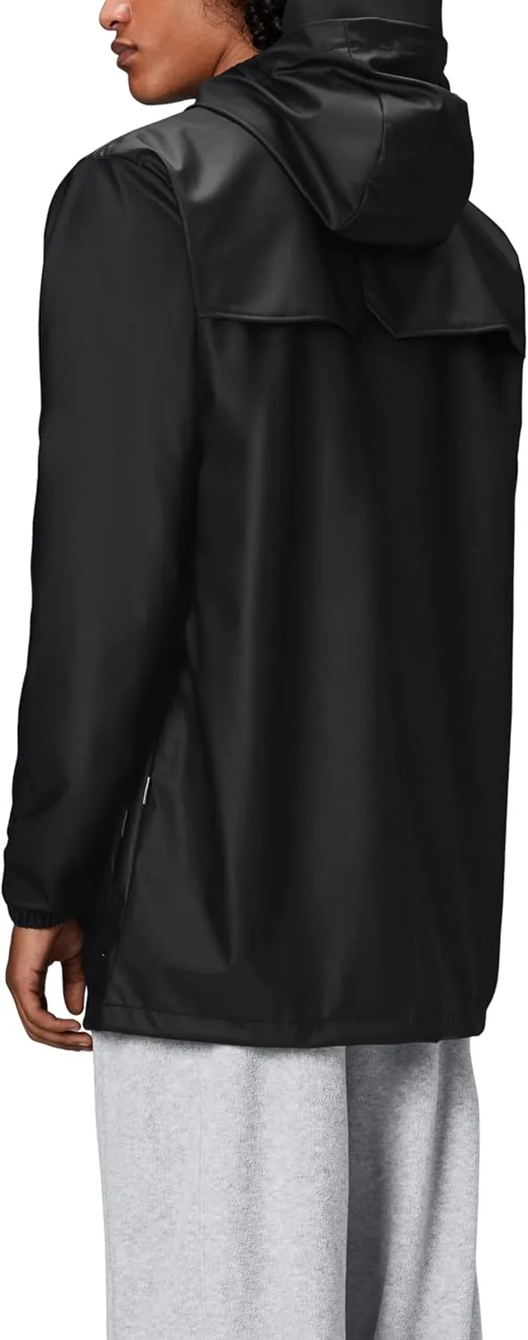 RAINS Cargo Long Jacket – Unisex Waterproof Raincoat with Adjustable Hood, Durable PU Fabric, Breathable & Lightweight Design