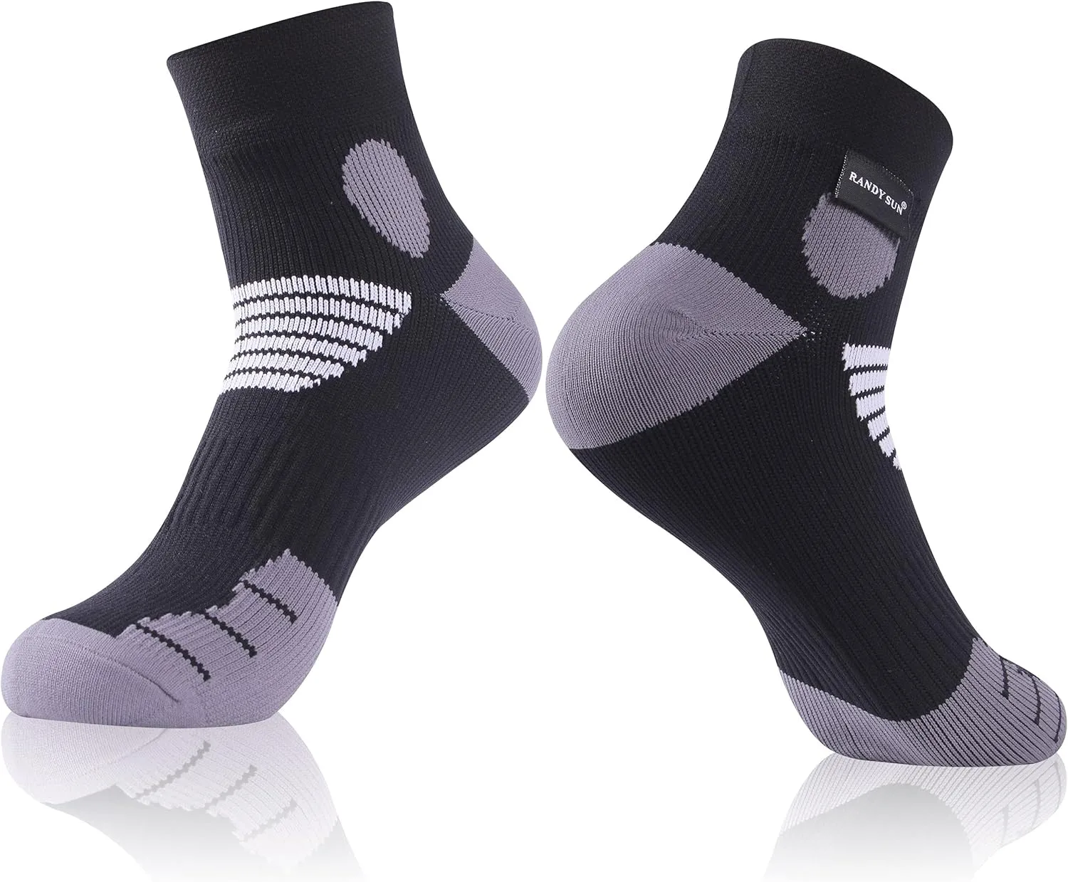 RANDY SUN Waterproof Socks, Unisex Cycling/Hunting/Fishing/Running Ankle Socks 1&2 Pair