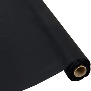 RAPHARY Table Mate Plastic Party Banquet Table Cover Roll - 300 ft. x 40 in. - Disposable Tablecloth (Black)