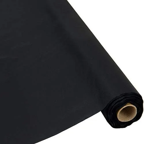 RAPHARY Table Mate Plastic Party Banquet Table Cover Roll - 300 ft. x 40 in. - Disposable Tablecloth (Black)