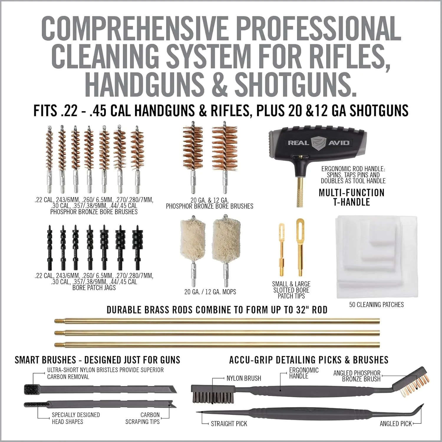 Real Avid Master Cleaning Station - Universal Gun Cleaning Kit, Choose Between Handgun or Universal Gun Cleaning Station