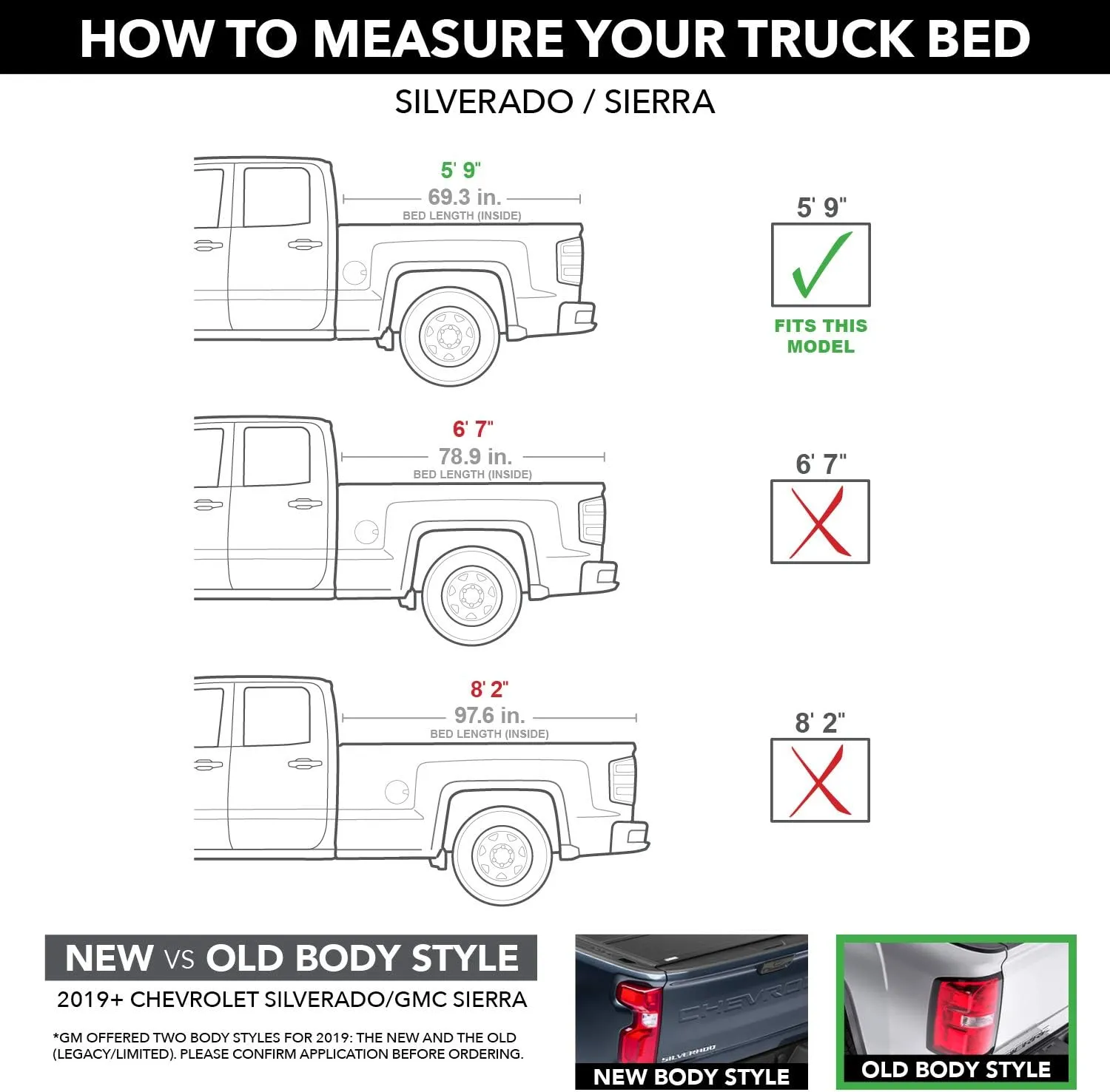 RealTruck BAK BAKFlip MX4 Hard Folding Truck Bed Tonneau Cover | 448120 | Fits 2014 - 2018, 19 Ltd/Lgcy Chevy/GMC Silverado/Sierra, 2015-19 2500/3500HD 5' 9" Bed (69.3")