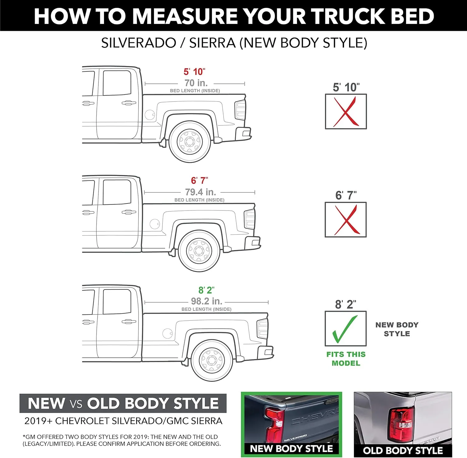 RealTruck BAK BAKFlip MX4 Hard Folding Truck Bed Tonneau Cover | 448132 | Fits 2019-2025 Chevy/GMC Silverado/Sierra, Works w/MultiPro/Flex Tailgate 8' 2" Bed (98.2")