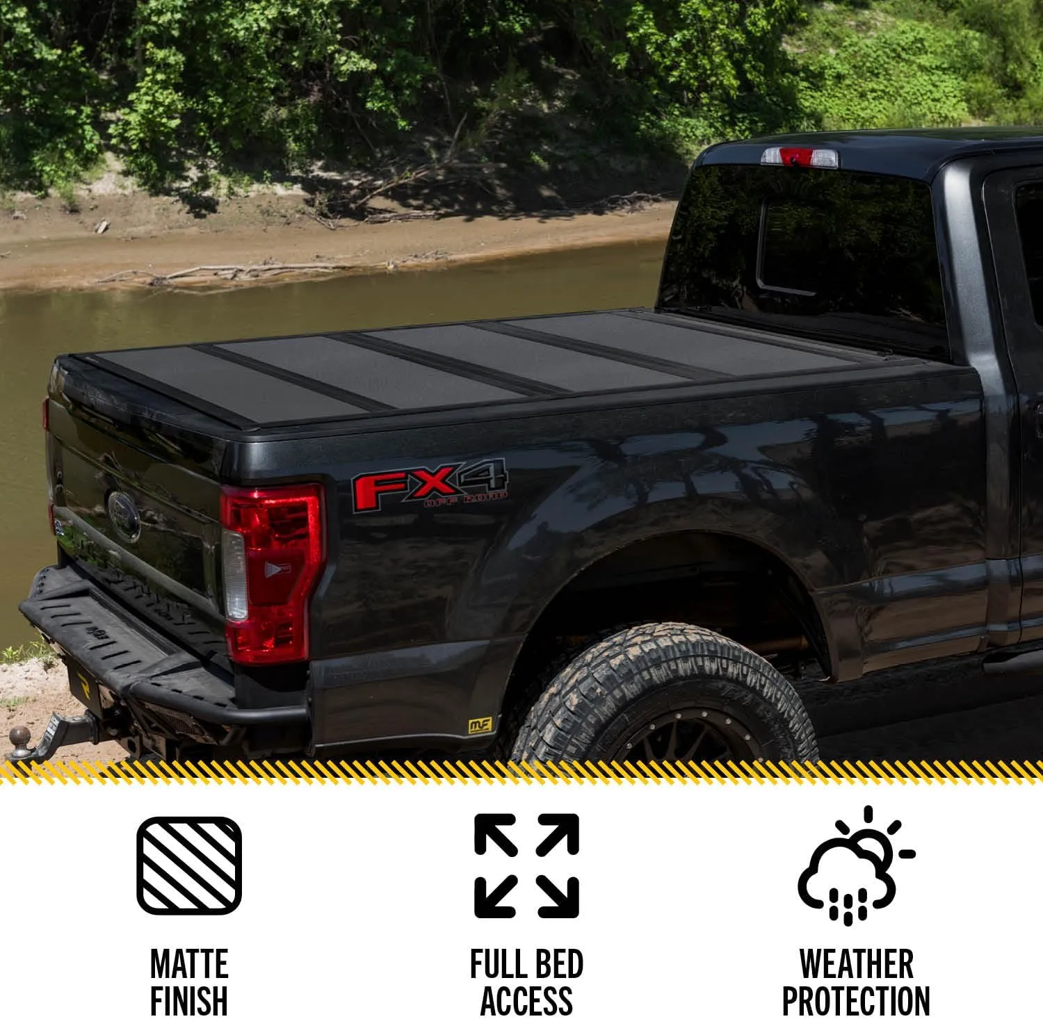 RealTruck BAK BAKFlip MX4 Hard Folding Truck Bed Tonneau Cover | 448132 | Fits 2019-2025 Chevy/GMC Silverado/Sierra, Works w/MultiPro/Flex Tailgate 8' 2" Bed (98.2")