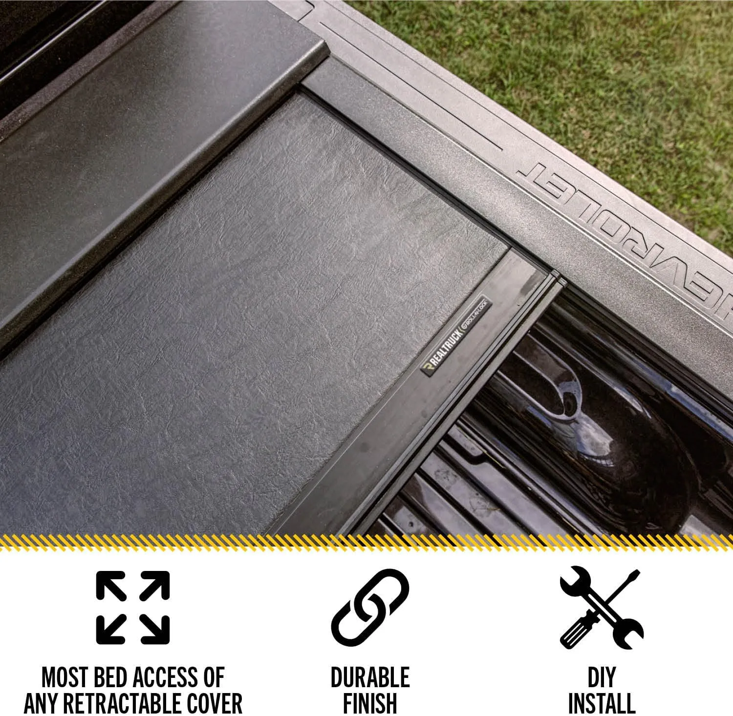 RealTruck Roll-N-Lock M-Series Retractable Truck Bed Tonneau Cover | LG152M | Fits 2017 - 2025 Ford F-250/350 Super Duty 8' 2" Bed (98.1")