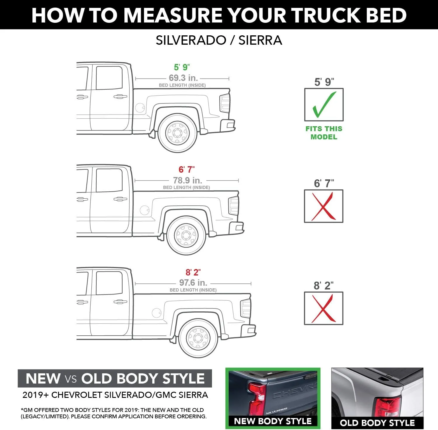 RealTruck UnderCover ArmorFlex Hard Folding Truck Bed Tonneau Cover | AX12018 | Fits 2014 - 2018, 2019 Limited/Legacy Chevy/GMC Silverado/Sierra 1500 5' 9" Bed (69.3")