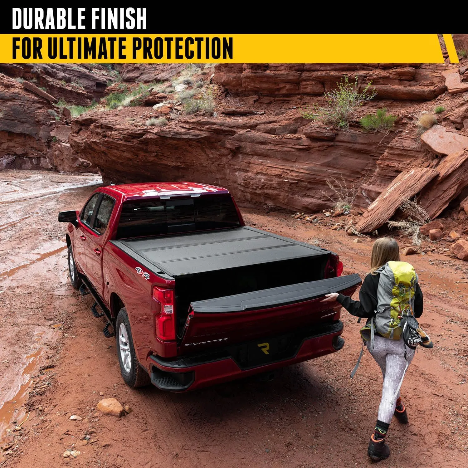 RealTruck UnderCover ArmorFlex Hard Folding Truck Bed Tonneau Cover | AX12018 | Fits 2014 - 2018, 2019 Limited/Legacy Chevy/GMC Silverado/Sierra 1500 5' 9" Bed (69.3")