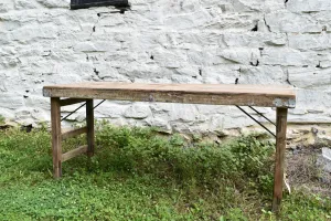Reclaimed-Wood Folding Table w/ Patches