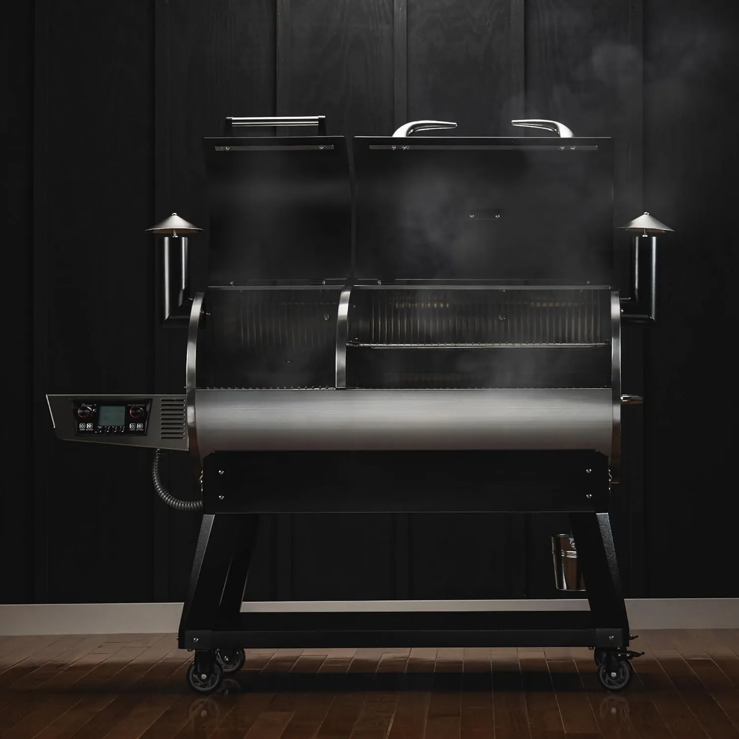 recteq DualFire 1200 Wood Pellet Smoker Grill, Wi-Fi Electric Pellet Grills, Dual Chambers for Hot and Fast   Low and Slow Cooking, DualFire 1200   Grilling Basics Bundle