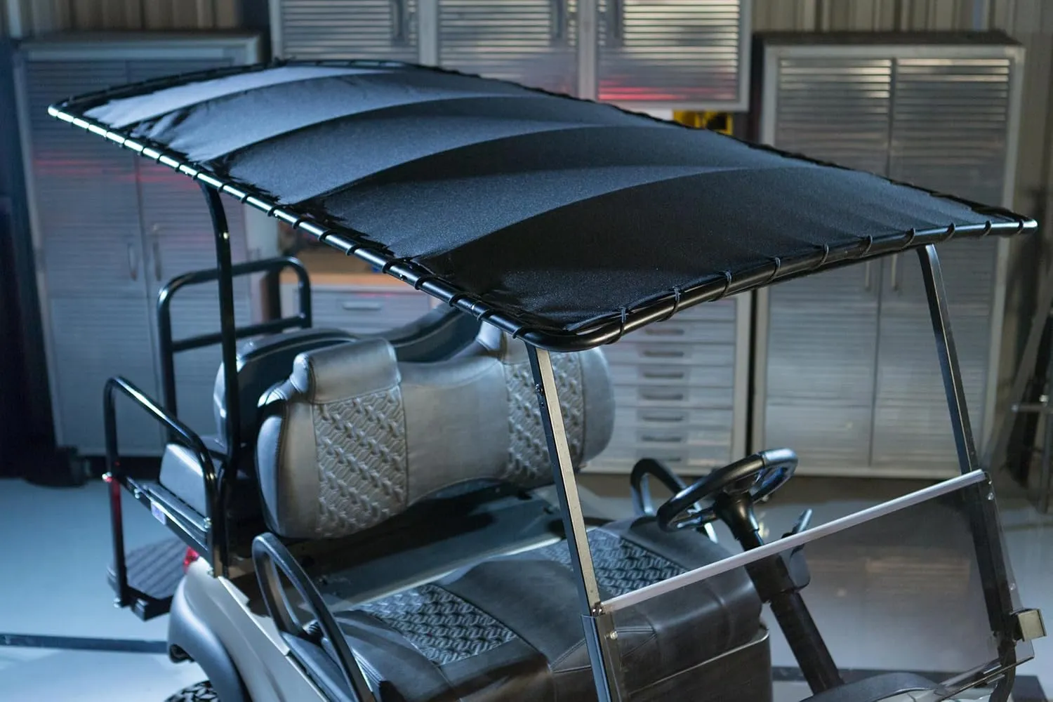 RedDot Topsail Canvas Golf Cart Sun Top Compatible with E-Z-GO TXT/T48/Freedom TXT 2001.5-Up | 84 Inch Bimini Style Top | Easy Installation | Includes Mounting Bracket and Rear Roof Support Kit