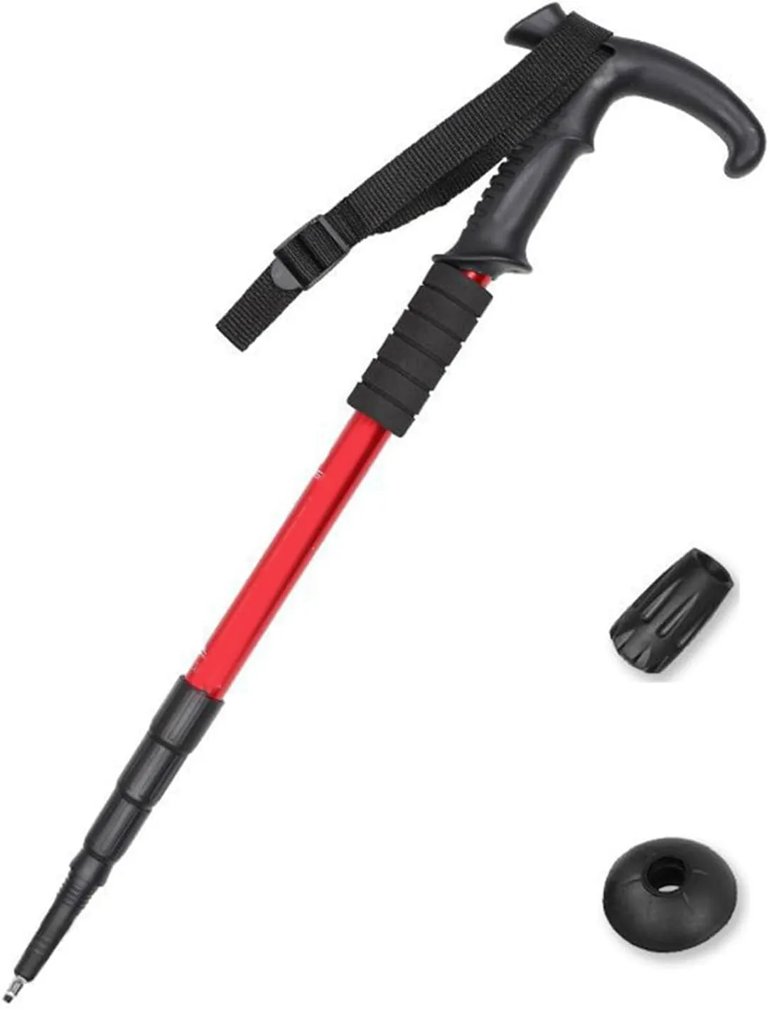 Regulable Aluminum Hiking Stick Portables Ergonomic Bents Handle Trekking Poles for Hiking and Outdoor