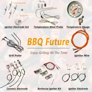 Repair Kit Pipe Burner Tube Replacement for Home Depot Nexgrill 720-0830H, 720-0888, 720-0830D Gas Grills with Igniter Electrode, 5 Pack