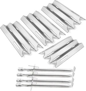 Repair Kit Replacement for Vermont Castings CF9030, CF9050, VM450SSP, Jenn Air JA460, JA461, Stainless Steel Gas Grill Heat Plates and Burner Tubes, 4 Pack Grill Parts