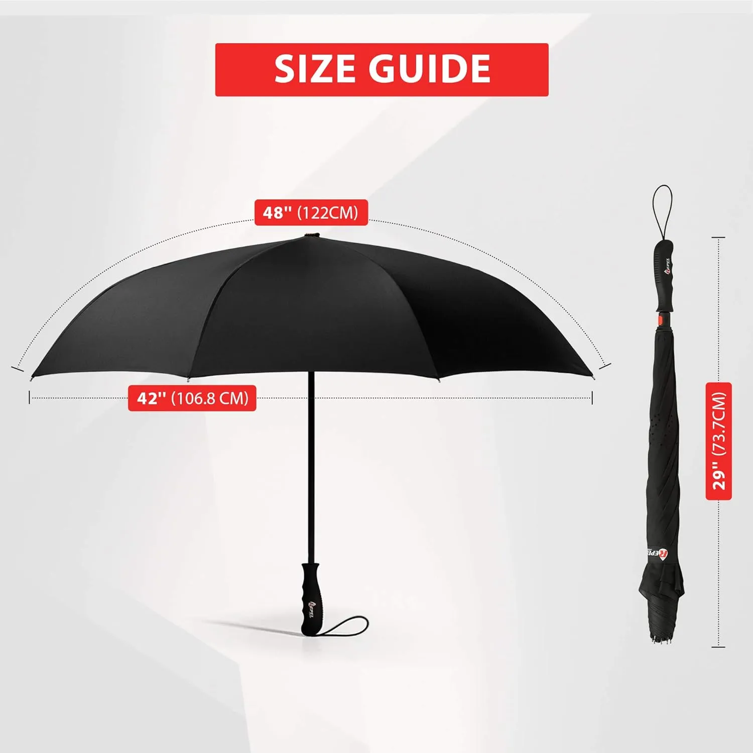 Repel Umbrella Windproof Travel Umbrellas for Rain - Easy Auto Open Close, Durable & Compact Umbrella, Strong Fiberglass Frame, Waterproof Canopy - Backpack, Purse, Portable Umbrella for Travel