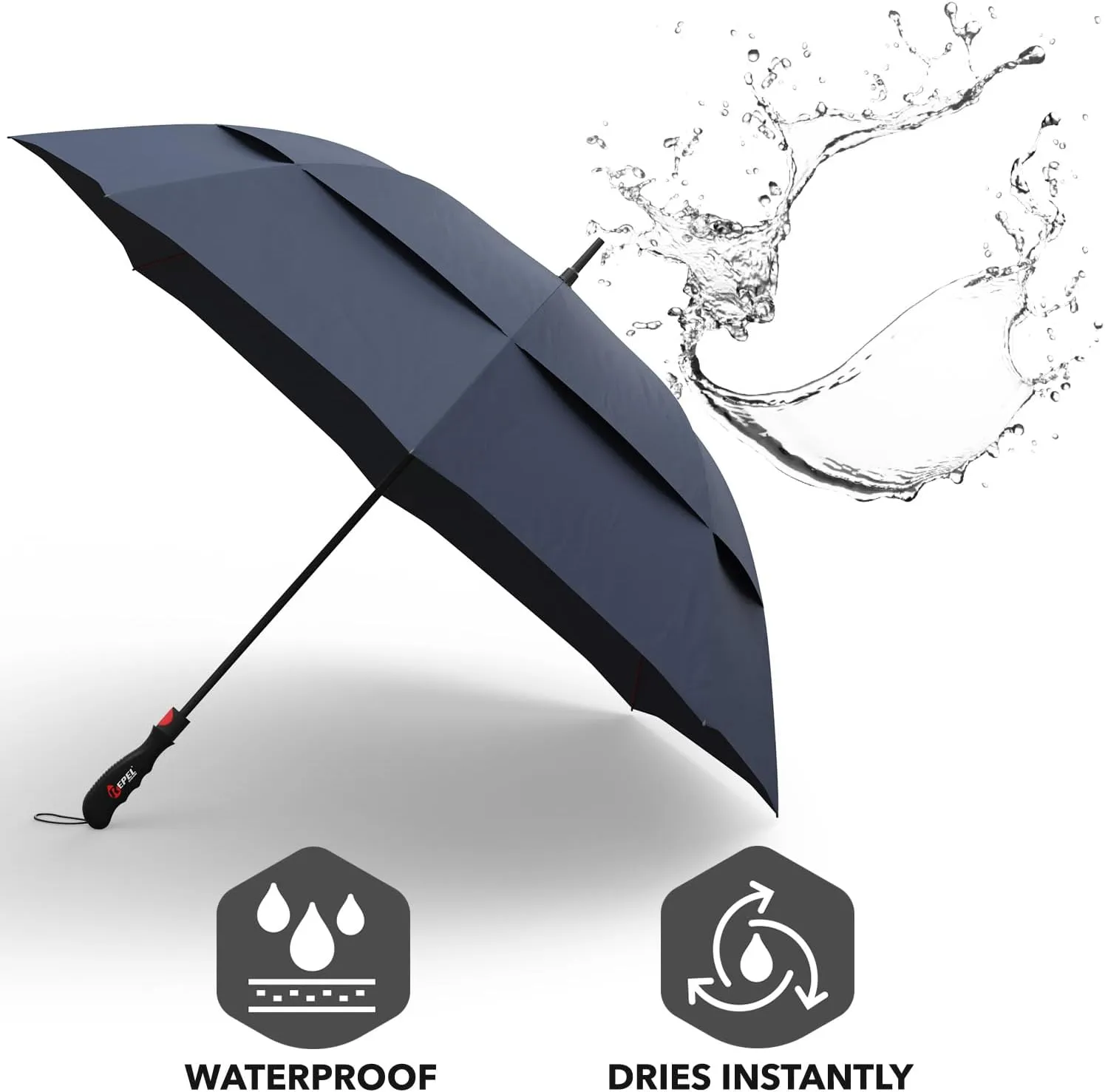 Repel Umbrella Windproof Travel Umbrellas for Rain - Easy Auto Open Close, Durable & Compact Umbrella, Strong Fiberglass Frame, Waterproof Canopy - Backpack, Purse, Portable Umbrella for Travel