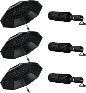 Repel Umbrella Windproof Travel Umbrellas for Rain - Easy Auto Open Close, Durable & Compact Umbrella, Strong Fiberglass Frame, Waterproof Canopy - Backpack, Purse, Portable Umbrella for Travel
