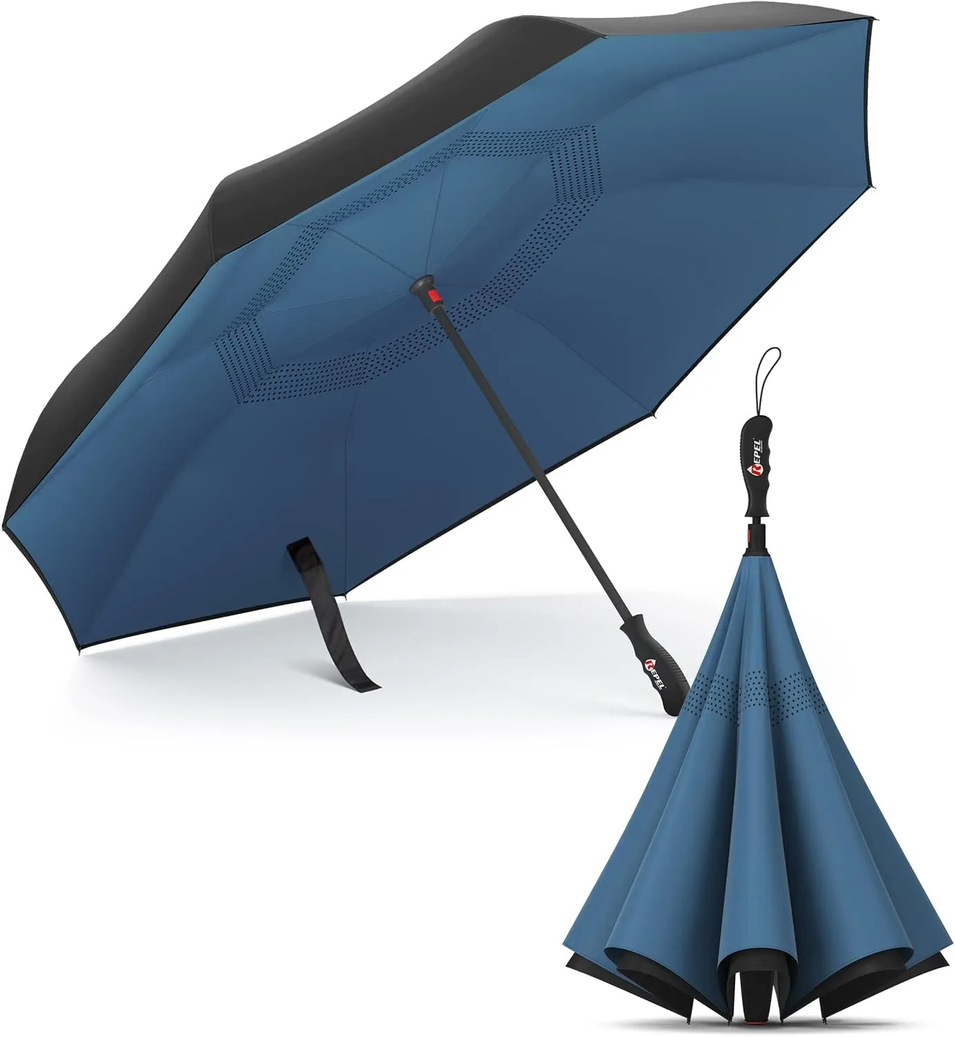 Repel Umbrella Windproof Travel Umbrellas for Rain - Easy Auto Open Close, Durable & Compact Umbrella, Strong Fiberglass Frame, Waterproof Canopy - Backpack, Purse, Portable Umbrella for Travel