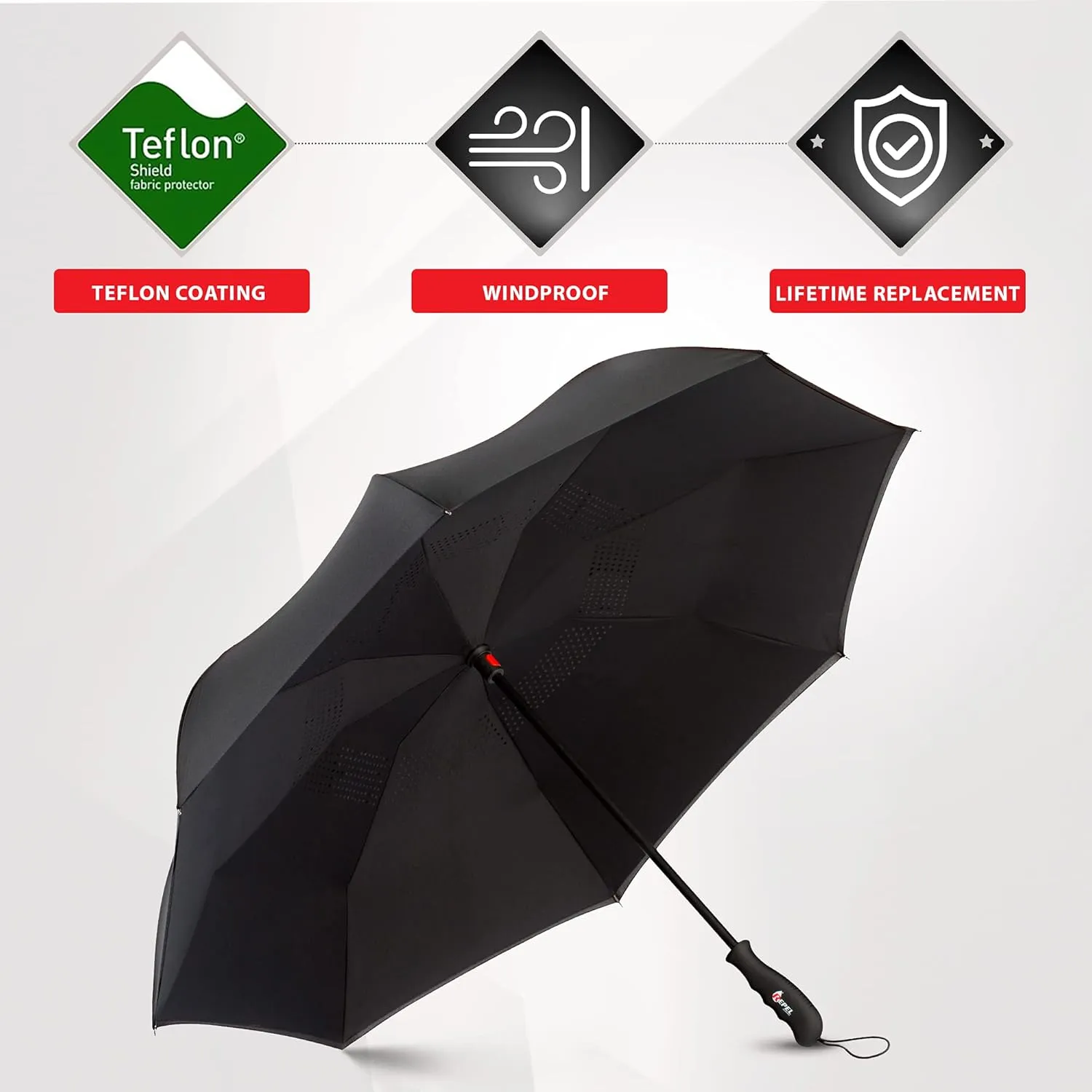 Repel Umbrella Windproof Travel Umbrellas for Rain - Easy Auto Open Close, Durable & Compact Umbrella, Strong Fiberglass Frame, Waterproof Canopy - Backpack, Purse, Portable Umbrella for Travel
