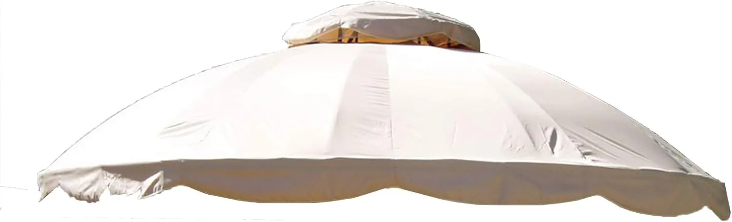 Replacement Canopy Top Cover and Netting for Home Depot's 12 Ft. Round Gazebo - RipLock 350