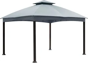 Replacement Canopy Top for The Lowe's Allen roth Gazebo Model # TPGAZ2303, TPGAZ2403, TPGAZ2303-ABCD, TPGAZ2403-AC (Grey)