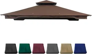 Replacement Gazebo Canopy for 10 x 12 Regency II Patio Gazebo,(Brown)