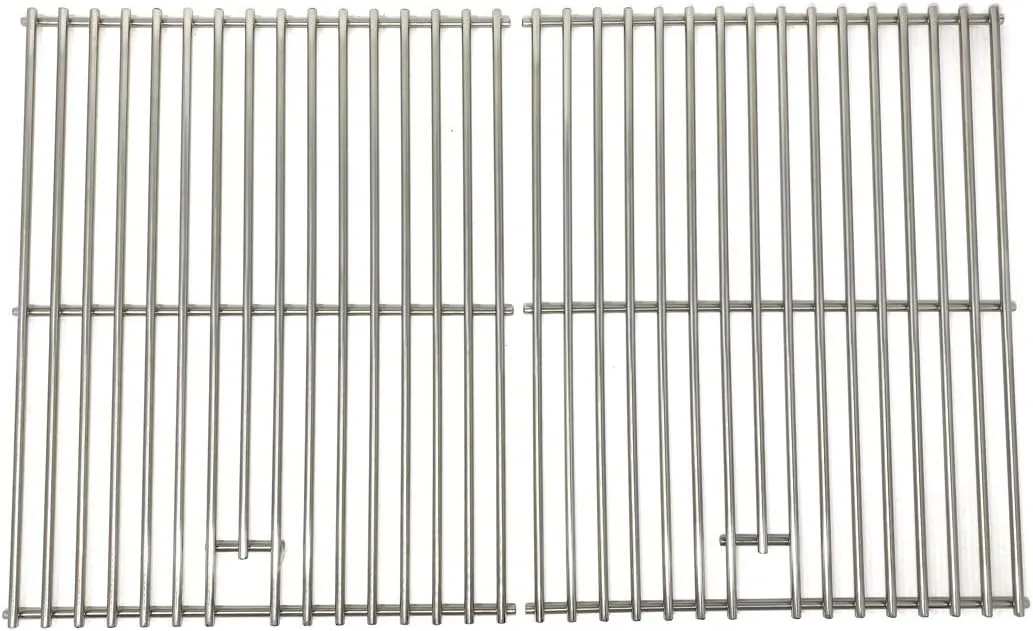 Replacement Grill Cooking Grates for Select Aussie 6703C8FKK1, 6703T8DV31, 67A4T09K21, BGE530BSP, BGE530PSP, Bass Pro Shops 810-9490-0, BG1755B, BH12-101-001-02, GBC1273W Gas Models, Set of 2