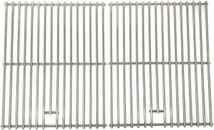 Replacement Grill Cooking Grates for Select Aussie 6703C8FKK1, 6703T8DV31, 67A4T09K21, BGE530BSP, BGE530PSP, Bass Pro Shops 810-9490-0, BG1755B, BH12-101-001-02, GBC1273W Gas Models, Set of 2