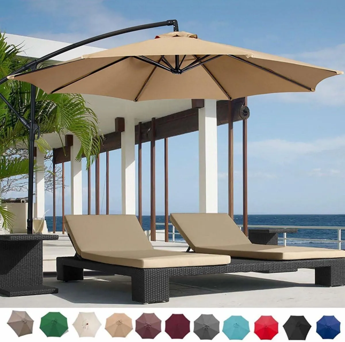 Replacement Parasol canopy for 6.5ft/9ft/10ft 8 ribs/6 ribs, Patio Umbrella Replacement Canopy, Outdoor Table Market Yard Umbrella Replacement Top Cover rainproof UV blocking