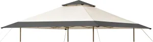Replacement Top Fit for Ozark Trail 13' x 13' Instant Outdoor Canopy Frame, Canopy Cover ONLY,(Beige/Gray)