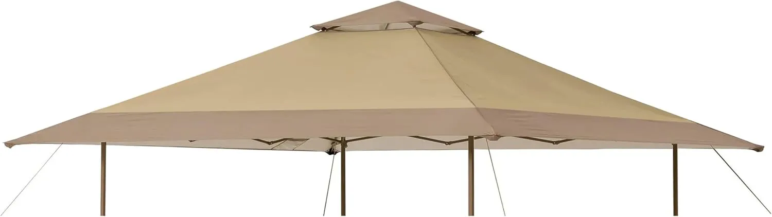 Replacement Top Fit for Ozark Trail 13' x 13' Instant Outdoor Canopy Frame, Canopy Cover ONLY,This Particular Replacement Cover Will Not Fit Any Other Models Gazebo, (Beige/Brown)