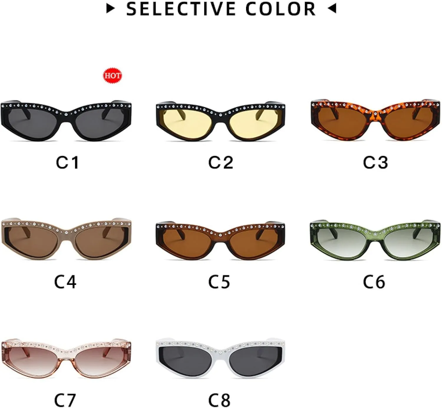 Retro Classic Luxury Cat Eye Sunglasses for Women Men Fashion Trend Outdoors Street Photography Sun Glasses Uv400