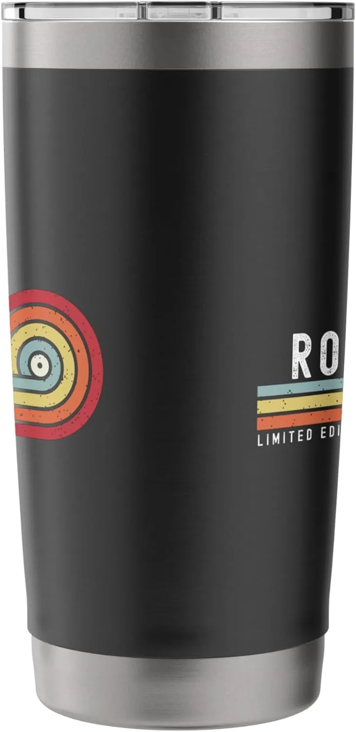 ROCHA Proud Family Retro Sunset Last Name Surname Stainless Steel Insulated Tumbler