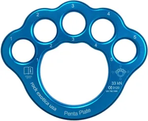 Rock Exotica PentaPlate Lightweight Rigging Plate – 7075 Aluminum Rigplate with Five Anchor Holes – Made in The USA