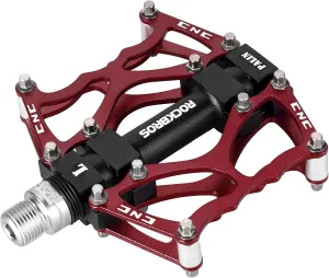 ROCKBROS Mountain Bike Pedals MTB Pedals CNC Non-Slip Lightweight Aluminum Alloy Bicycle Pedals Sealed Bearings Bicycle Platform Pedals 9/16" BMX Road Bike Pedal