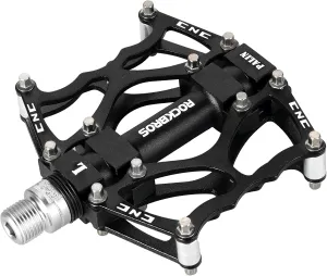 ROCKBROS Mountain Bike Pedals MTB Pedals CNC Non-Slip Lightweight Aluminum Alloy Bicycle Pedals Sealed Bearings Bicycle Platform Pedals 9/16" BMX Road Bike Pedal