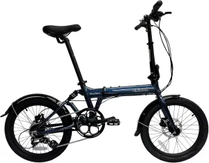 Rockies 20" 8 Speed Aluminum Folding Bike - Hydraulic Disc Brakes, with Fenders, Stainless Steel Spokes & Stainless Steel Fender Stays