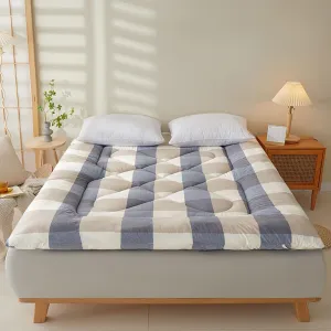 Roll Up Floor Mattress, Japanese Futon Mattress Thickened Weighted Mattress for Single Student Dormitory Household(Yellow,200 * 220cm)