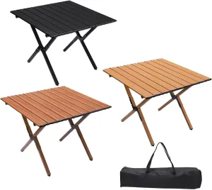 Roll Up Picnic Table Folding Camping Table Beach Table，Folding Table for Outdoor Picnic, Camping, BBQ, Party, Backyard, Beach