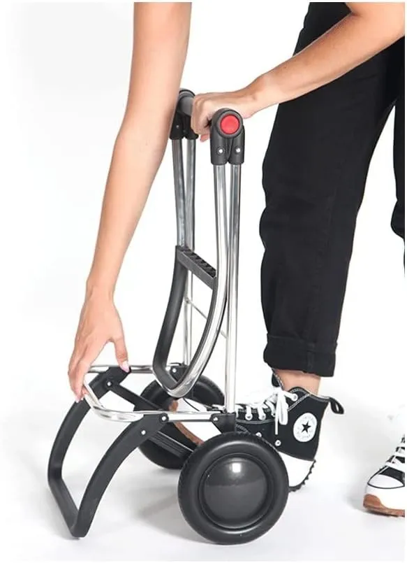 ROLSER I-Max Tweed 2 Wheel Foldable Shopping Trolley - Black